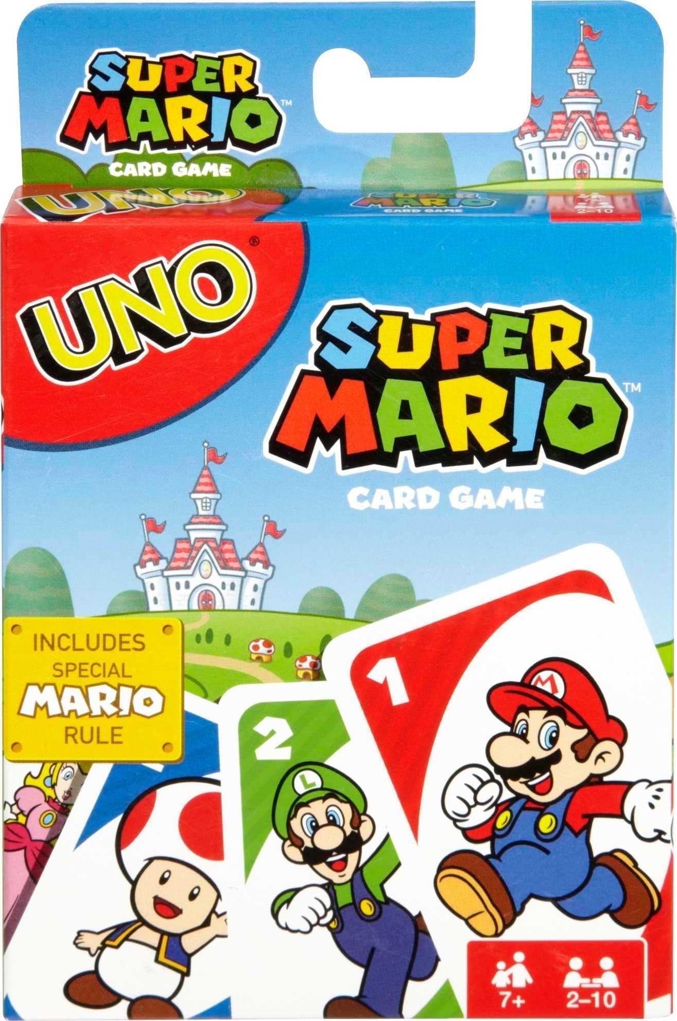 Mattel Games UNO Super Mario Card Game Animated Character Themed Collector Deck 112 Cards with Character Images, for Kids Ages 7 Years Old & Up C37